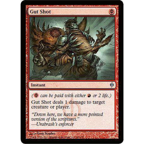 MtG New Phyrexia Uncommon Gut Shot #86