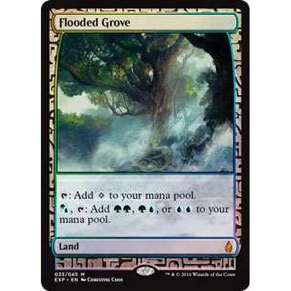 MtG Oath of the Gatewatch Mythic Rare FOIL  Flooded Grove (Zendikar Expedition)