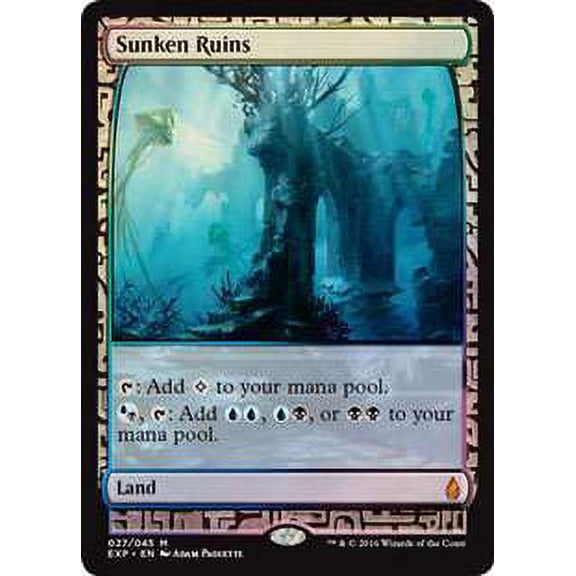 MtG Oath of the Gatewatch Mythic Rare FOIL Uncommon Sunken Ruins (Zendikar Expedition) #180