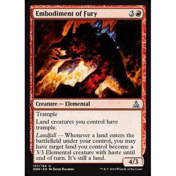 MtG Oath of the Gatewatch Uncommon Embodiment of Fury (Foil) #107