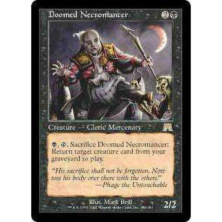 Collectible MtG Onslaught Rare Doomed Necromancer (Foil