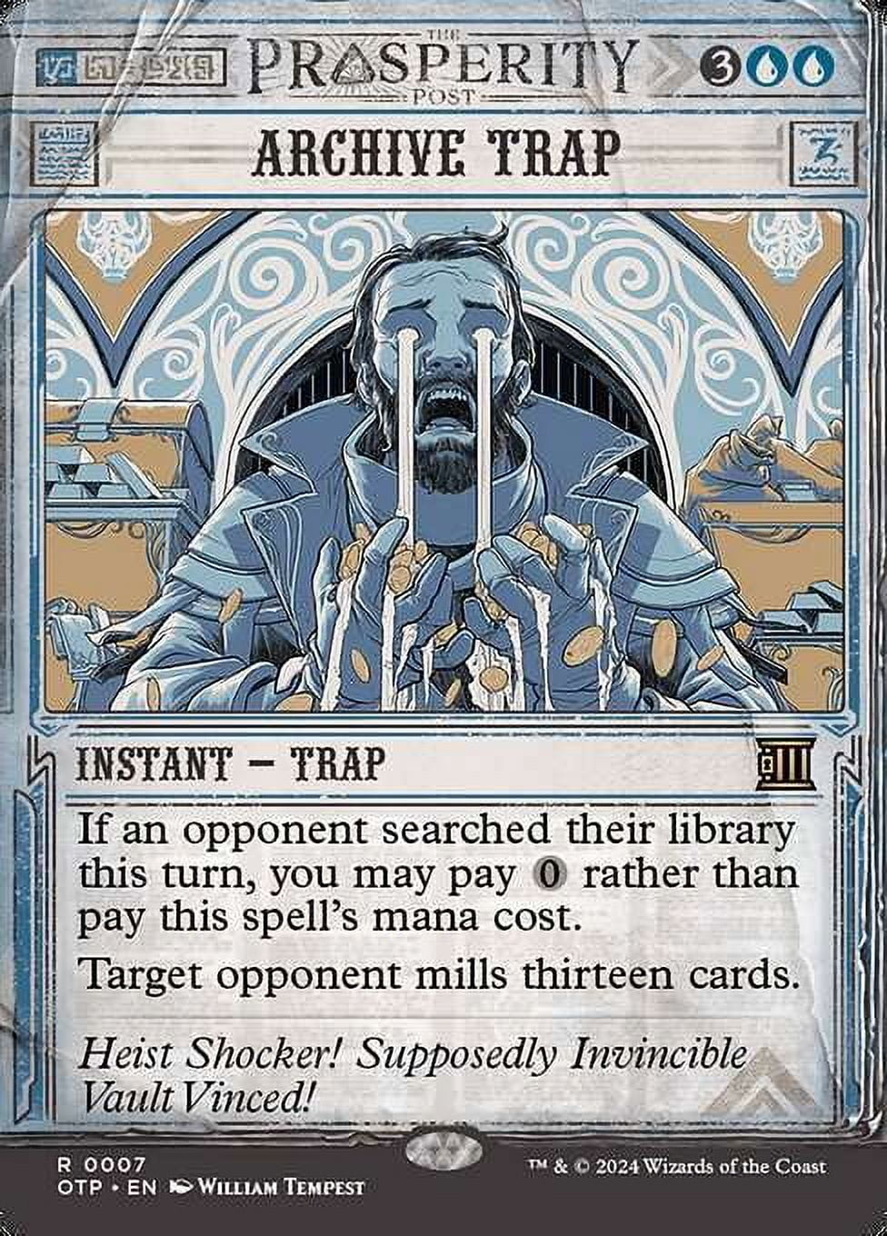 MtG Outlaws of Thunder Junction Breaking News Rare Archive Trap (Prosperity  Showcase FOIL) #7