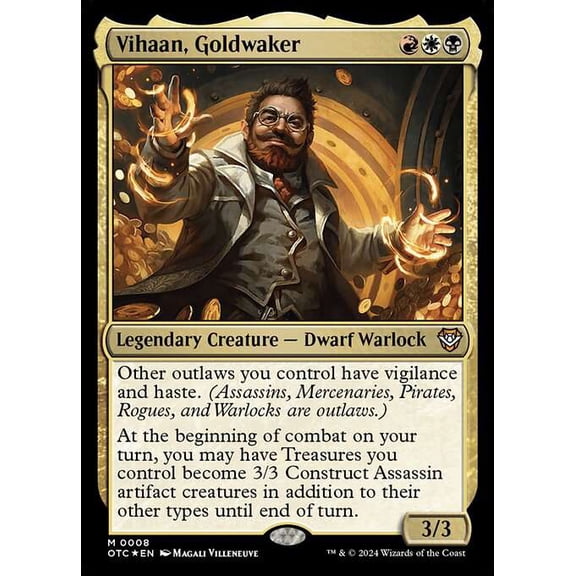 MtG Outlaws of Thunder Junction Commander Mythic Rare Vihaan, Goldwaker [Commander FOIL] #8