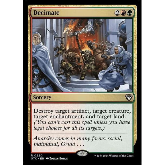 MtG Outlaws of Thunder Junction Commander Rare Decimate #220