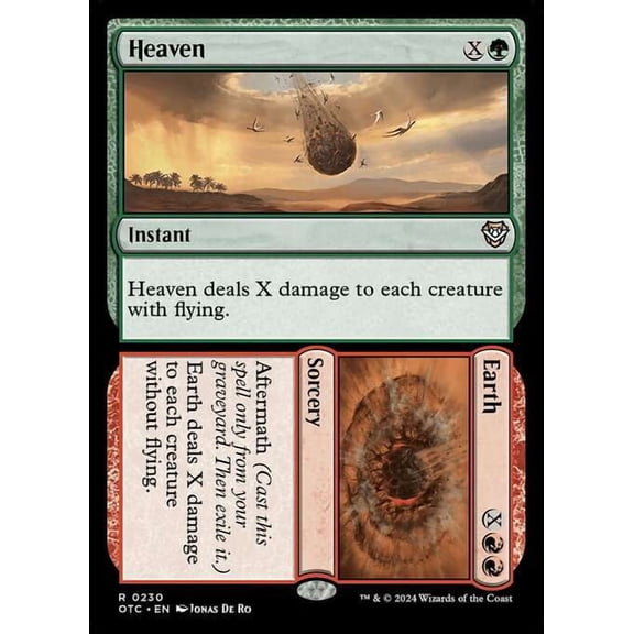 MtG Outlaws of Thunder Junction Commander Rare Heaven // Earth #230