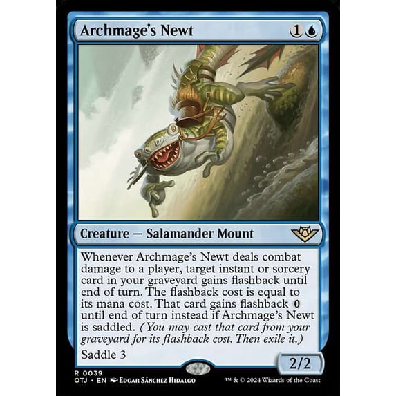 MtG Outlaws of Thunder Junction Rare Archmage's Newt #39