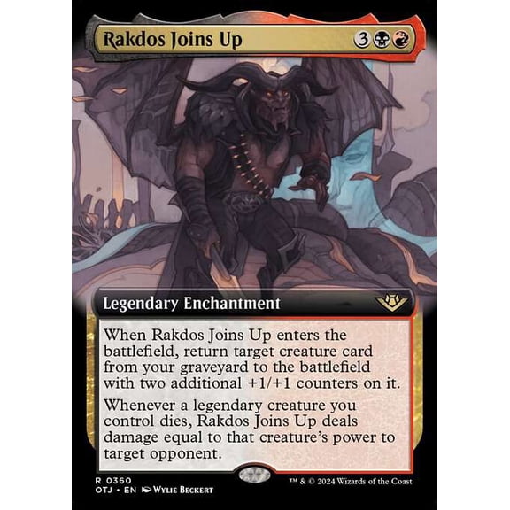 MtG Outlaws of Thunder Junction Rare Rakdos Joins Up [Extended Art] #360