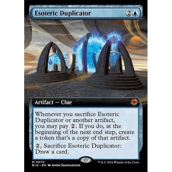 MtG Outlaws of Thunder Junction The Big Score Mythic Rare Esoteric Duplicator (Extended Art) #70