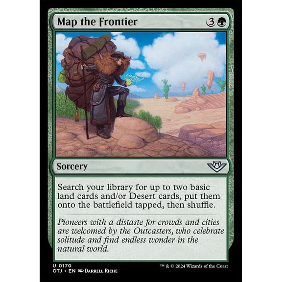 MtG Outlaws of Thunder Junction Uncommon Map the Frontier (FOIL) #170