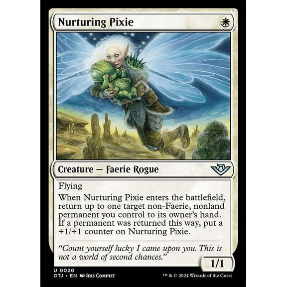 MtG Outlaws of Thunder Junction Uncommon Nurturing Pixie #20