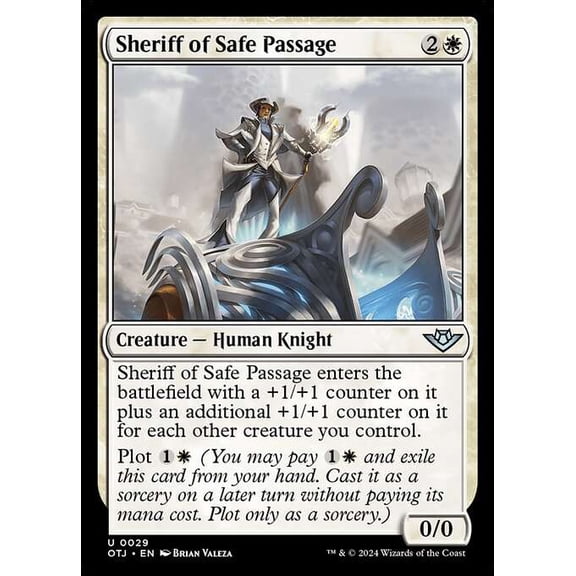MtG Outlaws of Thunder Junction Uncommon Sheriff of Safe Passage (FOIL) #29