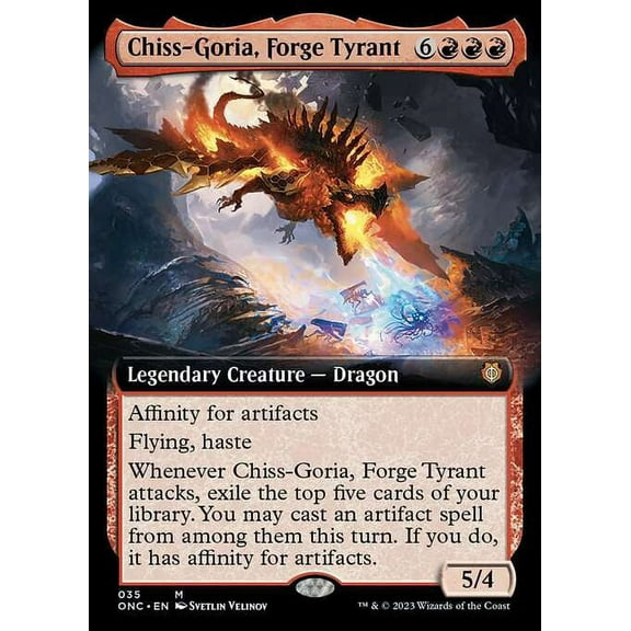 MtG Phyrexia: All Will Be One Commander Mythic Rare Chiss-Goria, Forge Tyrant (Extended Art) #35