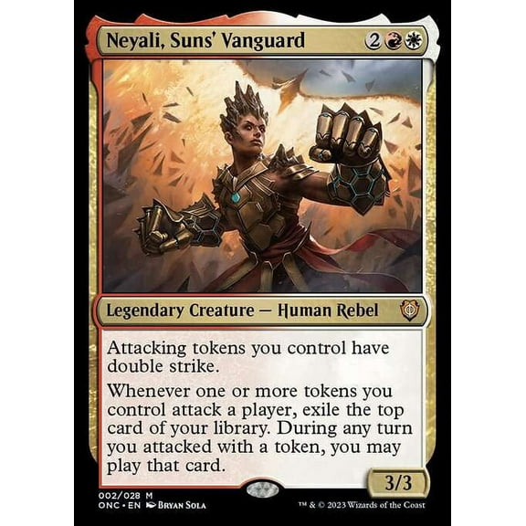 MtG Phyrexia: All Will Be One Commander Mythic Rare Neyali, Suns' Vanguard #2