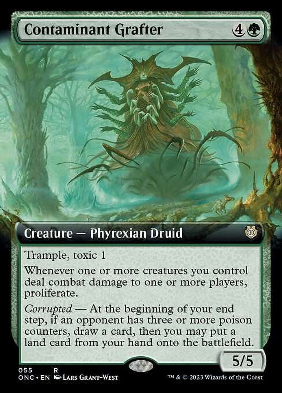 mtg phyrexia all will be one green cards Copper Longlegs [Phyrexia: One] No more than one creature can attack The Eternal Wanderer each combat.[ +1] MtG Phyrexia: All Will Be