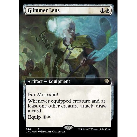 MtG Phyrexia: All Will Be One Commander Rare Glimmer Lens (Extended Art) #44