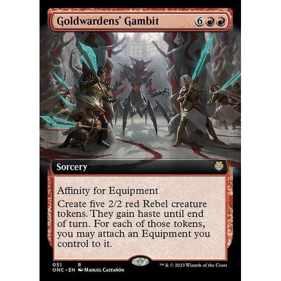 MtG Phyrexia: All Will Be One Commander Rare Goldwardens' Gambit (Extended Art) #51