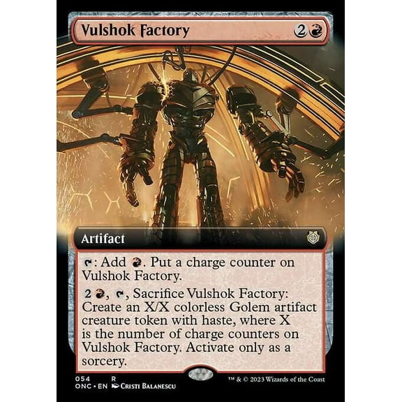 MtG Phyrexia: All Will Be One Commander Rare Vulshok Factory (Extended Art) #54