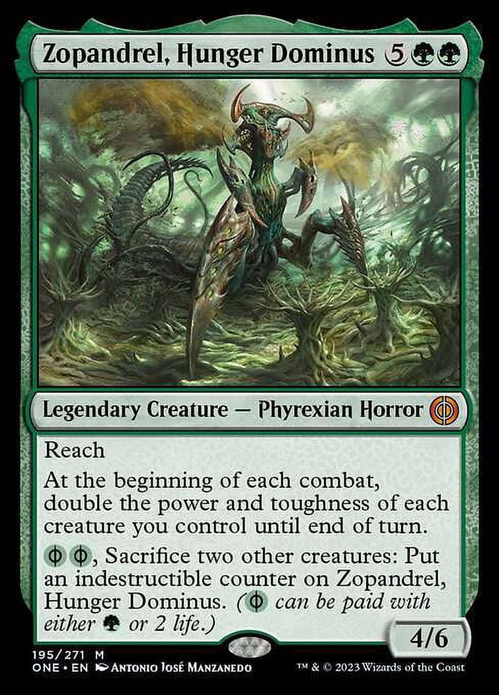 phyrexia rare cards MtG Phyrexia: All Will Be One Ezuri, Stalker of Spheres #317 [Showcase FOIL] Golem creatures you control have first strike. Magic: the Gathering - Phyrexian