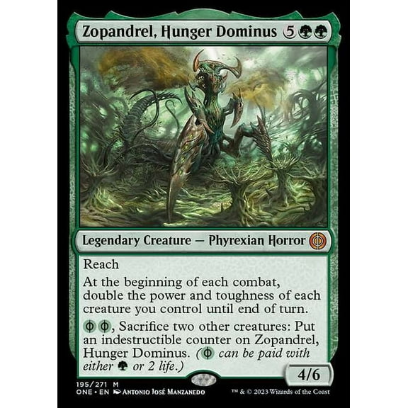 MtG Phyrexia: All Will Be One Mythic Rare Zopandrel, Hunger Dominus (FOIL) #195