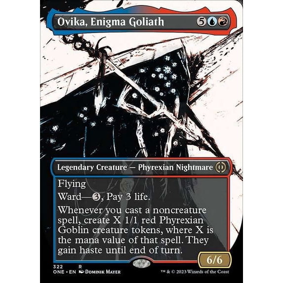 MtG Phyrexia: All Will Be One Rare Ovika, Enigma Goliath (Showcase) #322