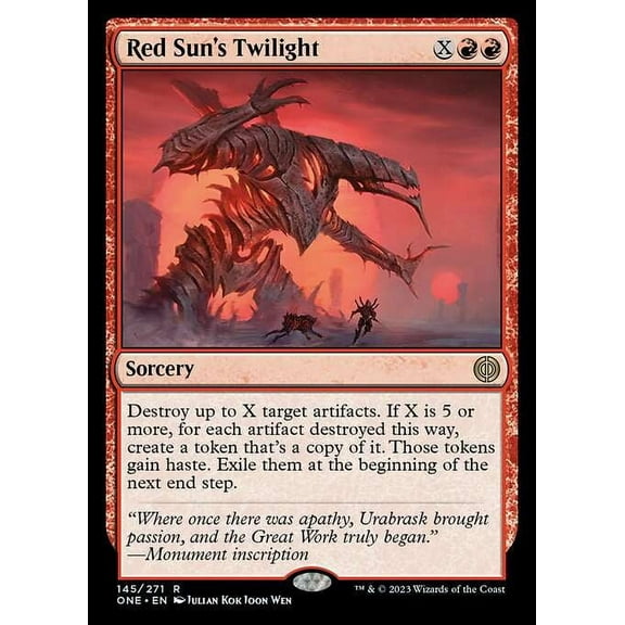 MtG Phyrexia: All Will Be One Rare Red Sun's Twilight #145