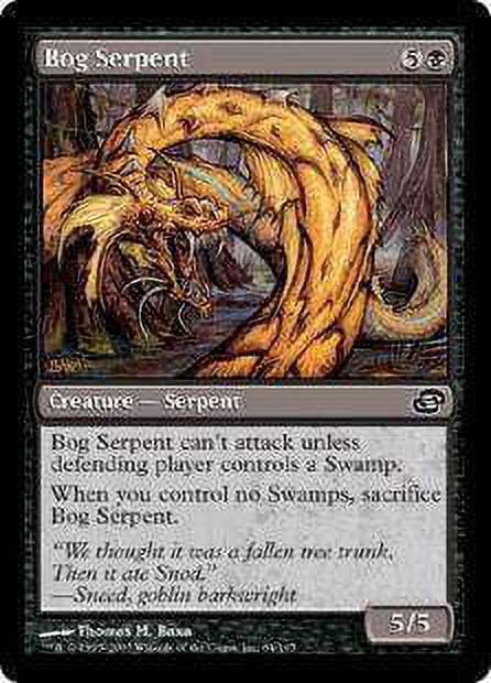 MtG Planar Chaos Common Bog Serpent (Foil) #84 - Walmart.com