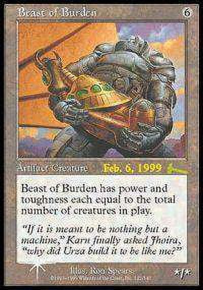 MtG Prerelease & Release Promo Beast of Burden (Urza's Legacy Prerelease) -  Walmart.com
