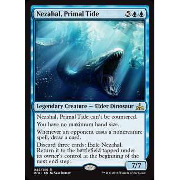 MtG Prerelease & Release Rare Nezahal, Primal Tide [Prerelease Foil, Date Stamped] #45