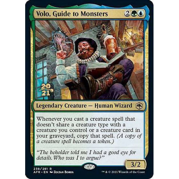 MtG Prerelease & Release Rare Volo, Guide to Monsters (Prerelease Promo Foil) #238