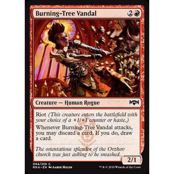 MtG Ravnica Allegiance Common Burning-Tree Vandal #94