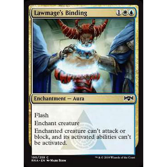 MtG Ravnica Allegiance Common Lawmage's Binding #190