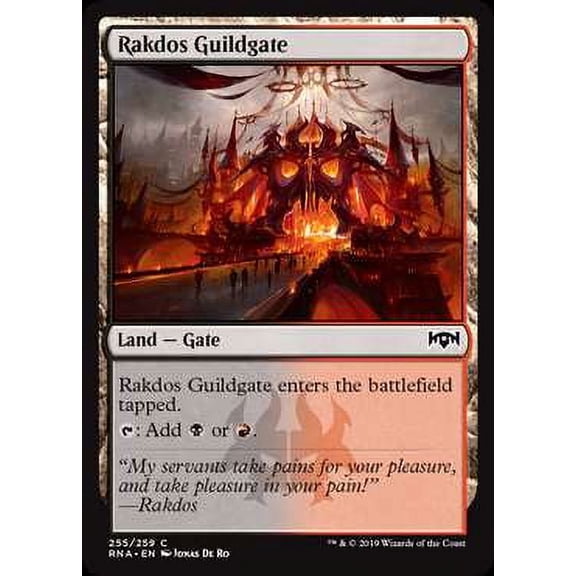 MtG Ravnica Allegiance Common Rakdos Guildgate #255