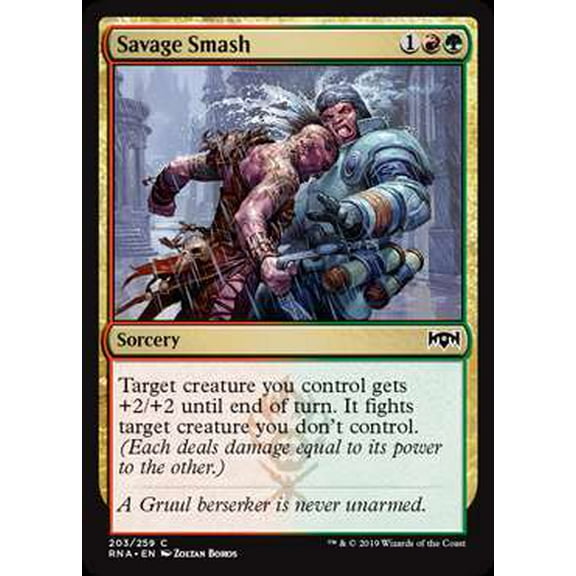 MtG Ravnica Allegiance Common Savage Smash #203
