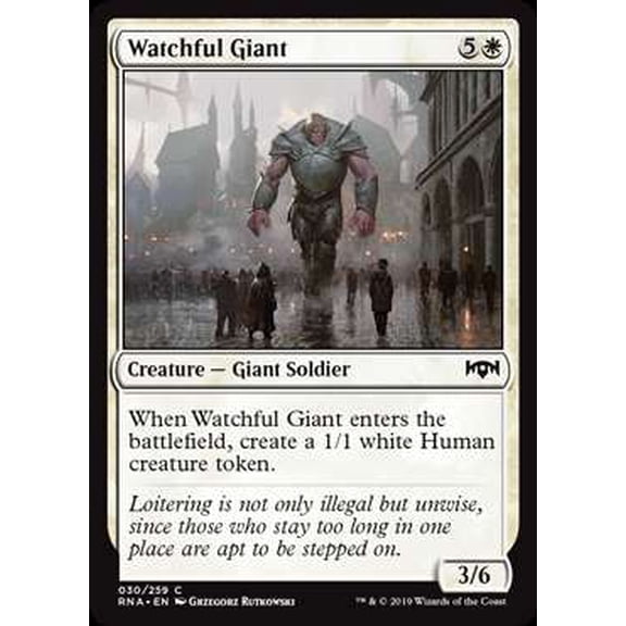 MtG Ravnica Allegiance Common Watchful Giant #30