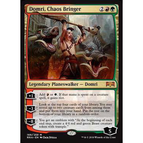 MtG Ravnica Allegiance Mythic Rare Domri, Chaos Bringer #166