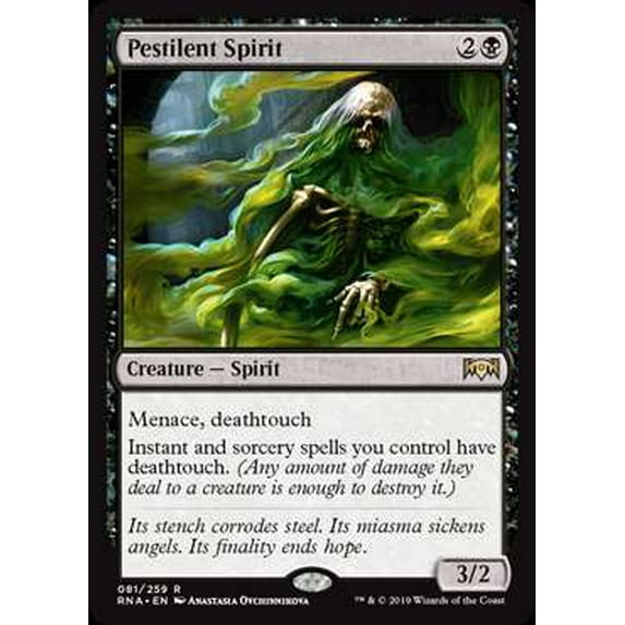MtG Ravnica Allegiance Rare Pestilent Spirit #81