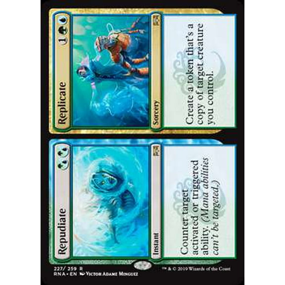 MtG Ravnica Allegiance Rare Repudiate // Replicate #227