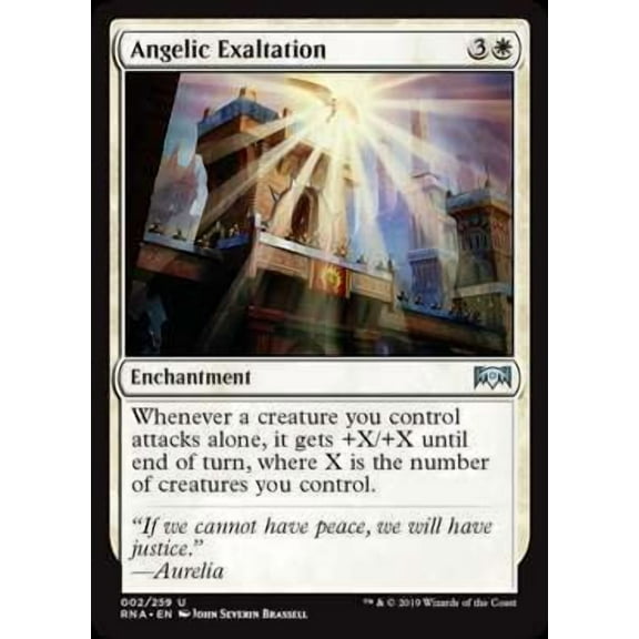 MtG Ravnica Allegiance Uncommon Angelic Exaltation #2