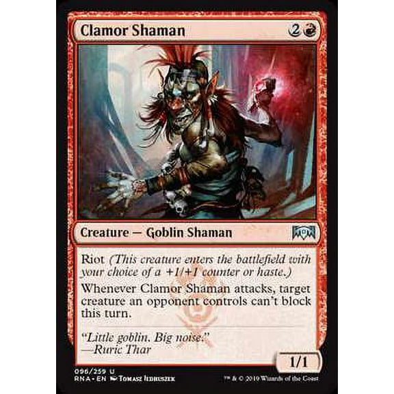 MtG Ravnica Allegiance Uncommon Clamor Shaman #96