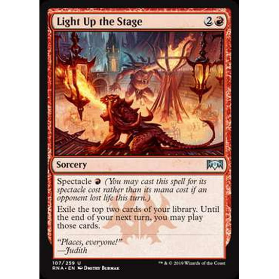 MtG Ravnica Allegiance Uncommon Light Up the Stage #107