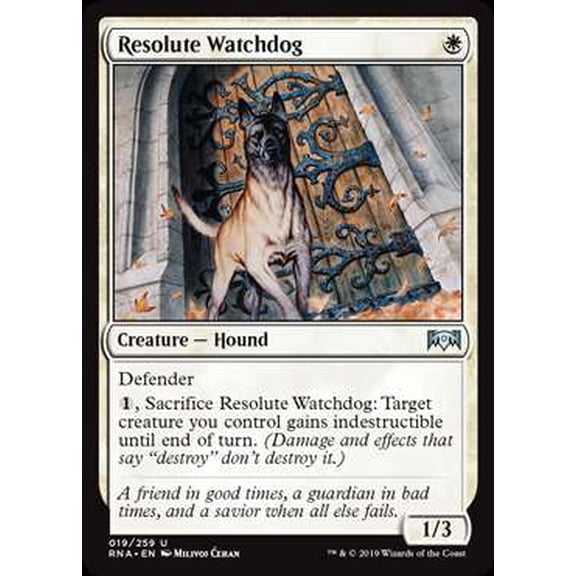 MtG Ravnica Allegiance Uncommon Resolute Watchdog #19