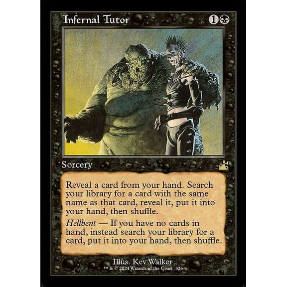 MtG Ravnica Remastered Rare Infernal Tutor (Retro Frame) #326