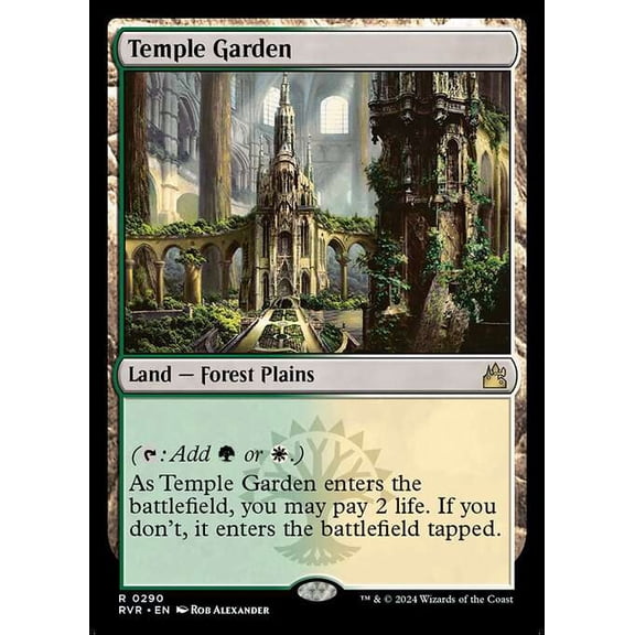 MtG Ravnica Remastered Rare Temple Garden #290