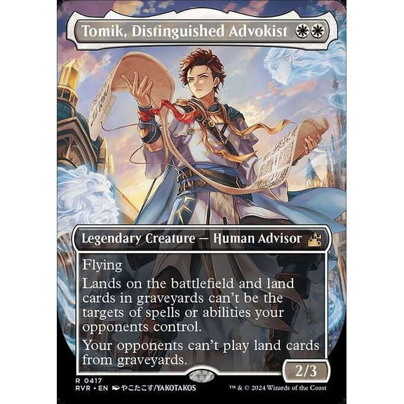 MtG Ravnica Remastered Rare Tomik, Distinguished Advokist (Borderless Anime) #417