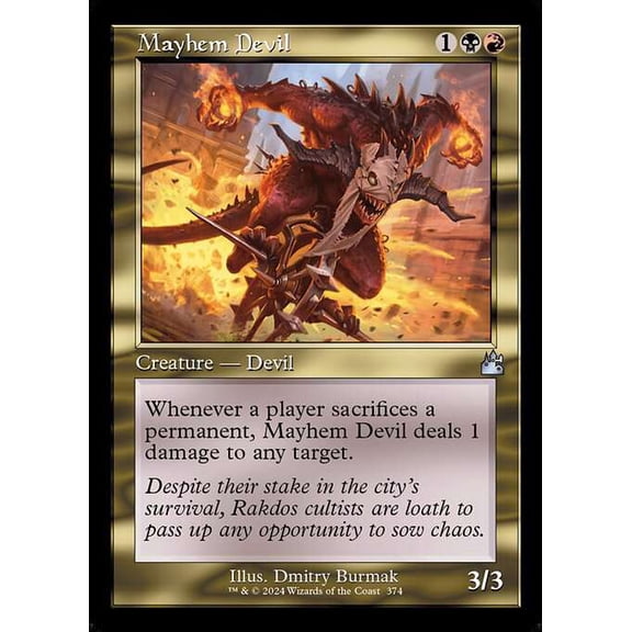 MtG Ravnica Remastered Uncommon Mayhem Devil (Retro Frame FOIL) #374