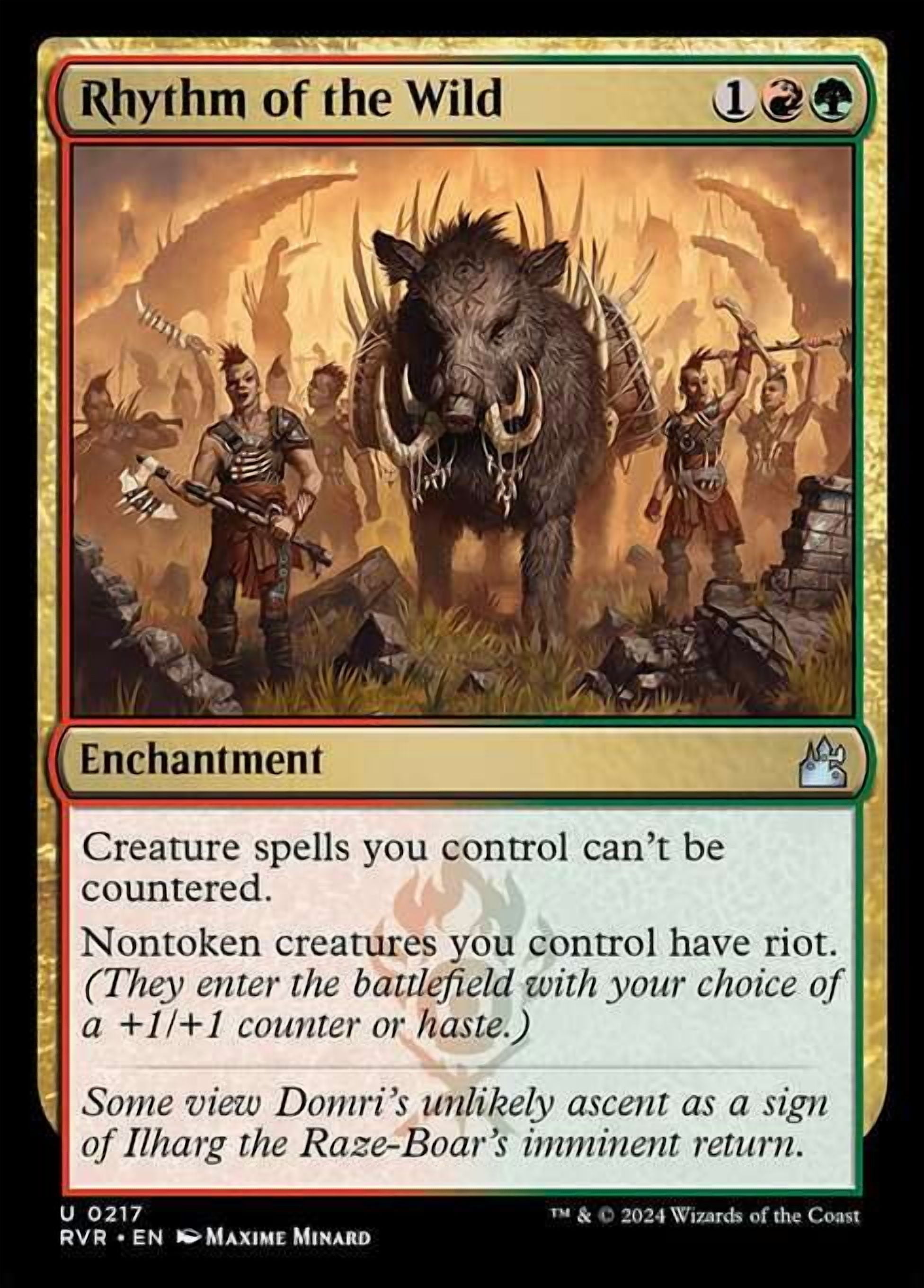 MtG Ravnica Remastered Uncommon Rhythm of the Wild #217 - Walmart.com
