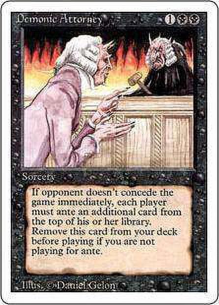 MtG Revised Rare Demonic Attorney #103 - Walmart.com