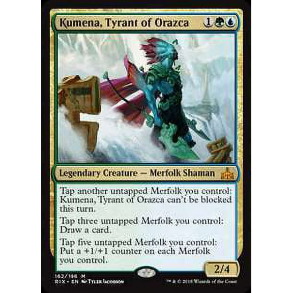 MtG Rivals of Ixalan Mythic Rare Kumena, Tyrant of Orazca #162