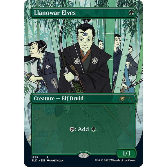 MtG Secret Lair Common Llanowar Elves [FOIL] #1129