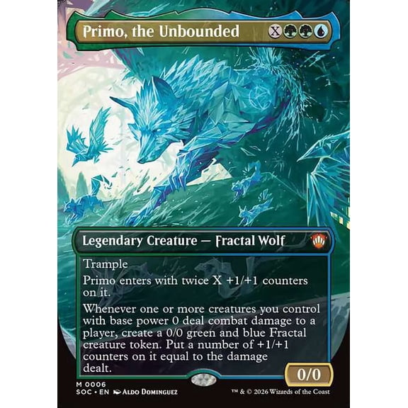 MtG Secrets of Strixhaven Commander Mythic Rare Primo, the Unbounded [Face Commander FOIL] #6